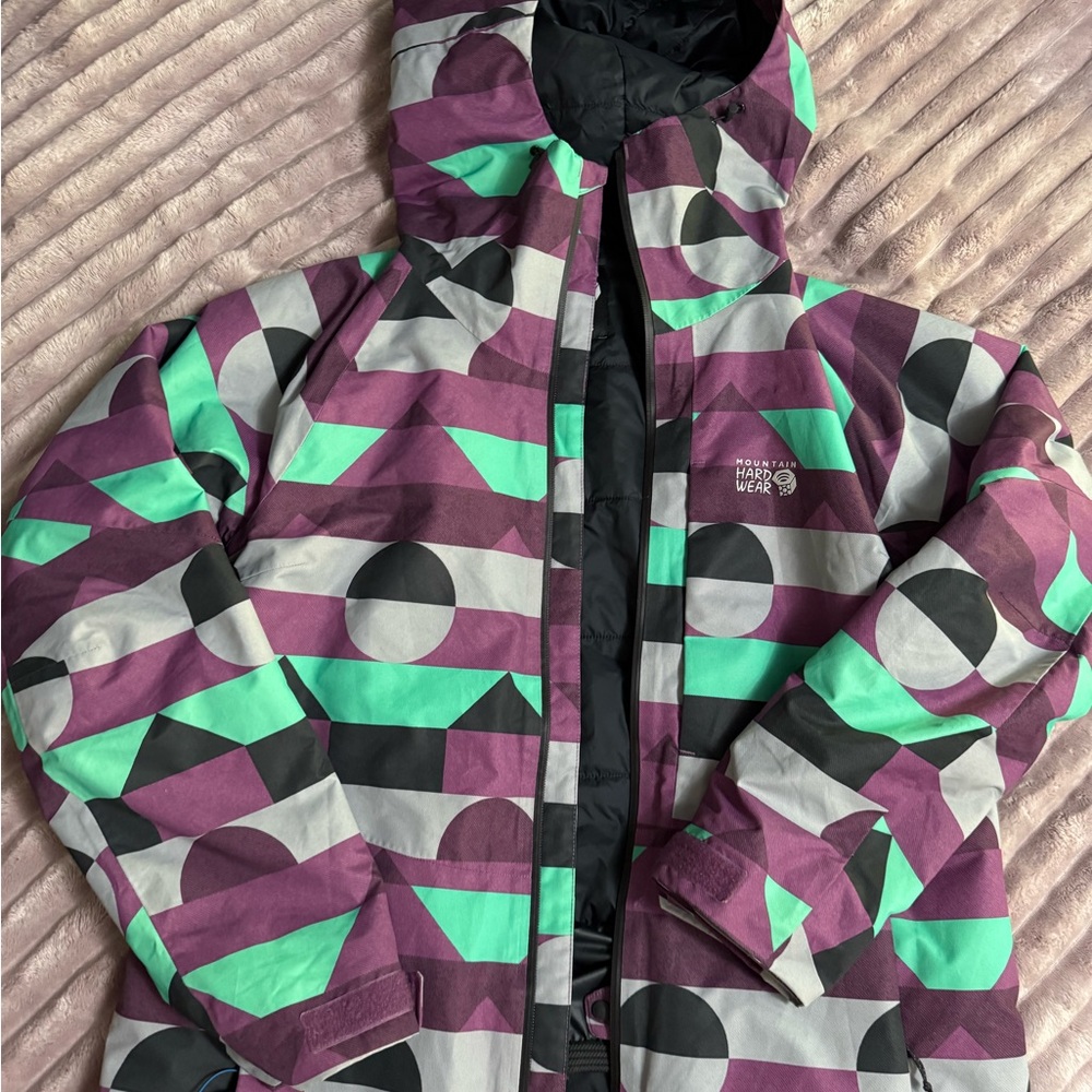 Mountain Hardwear Geometric Ski Jacket - Purple, Green, Black